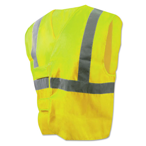 Class 2 Safety Vests, Standard, Lime Green-silver