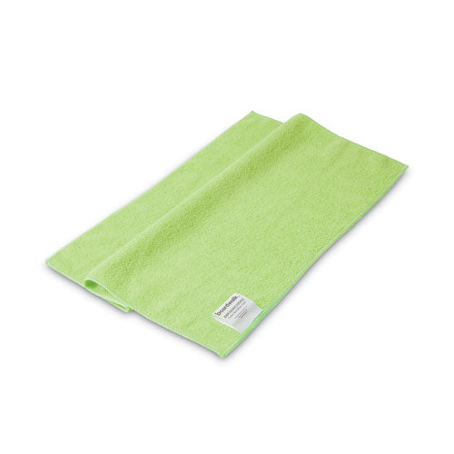 Microfiber Cleaning Cloths, 16 X 16, Green, 24-pack