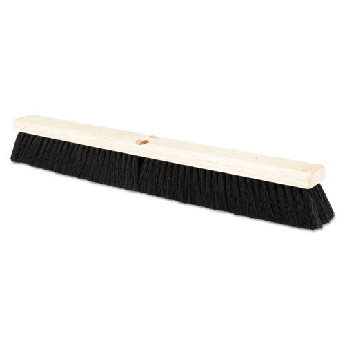 Floor Brush Head, 2.5" Black Tampico Fiber Bristles, 24" Brush