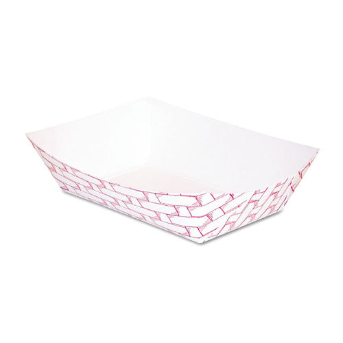 Paper Food Baskets, 6 Oz Capacity, 3.78 X 4.3 X 1.08, Red-white, 1,000-carton