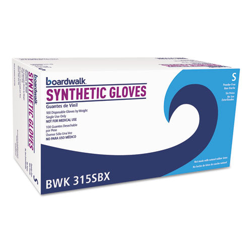 Powder-free Synthetic Vinyl Gloves, Small, Cream, 4 Mil, 1000-carton