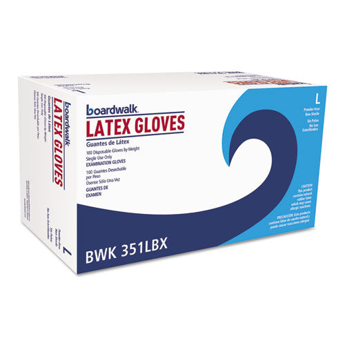 Powder-free Latex Exam Gloves, Large, Natural, 4 4-5 Mil, 1000-carton