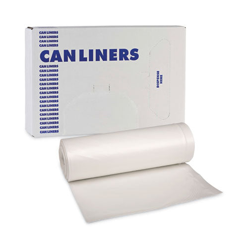 Low Density Repro Can Liners, 30 Gal, 0.62 Mil, 30" X 36", White, 10 Bags-roll, 20 Rolls-carton