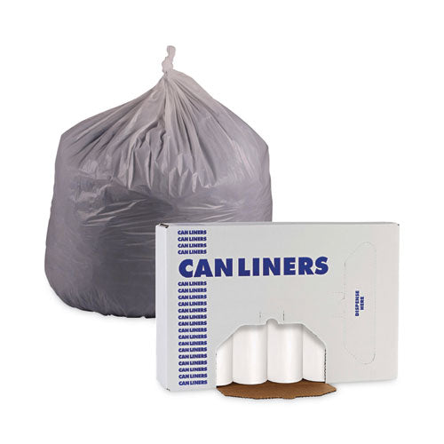 Low Density Repro Can Liners, 55 Gal, 0.63 Mil, 38" X 58", White, 10 Bags-roll, 10 Rolls-carton