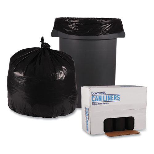 Low Density Repro Can Liners, 33 Gal, 1.2 Mil, 33" X 39", Black, 10 Bags-roll, 10 Rolls-carton