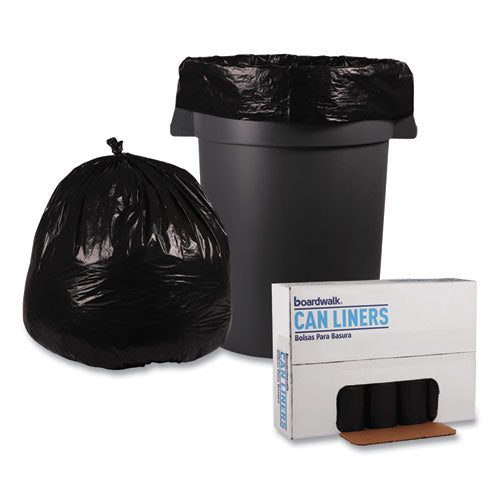 Low Density Repro Can Liners, 45 Gal, 1.2 Mil, 40" X 46", Black, 10 Bags-roll, 10 Rolls-carton