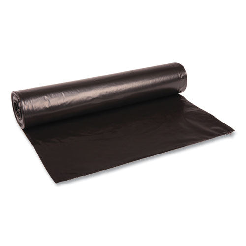 Low Density Repro Can Liners, 45 Gal, 1.2 Mil, 40" X 46", Black, 10 Bags-roll, 10 Rolls-carton