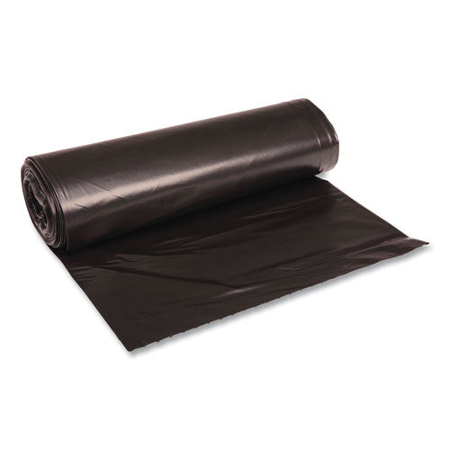 Low Density Repro Can Liners, 60 Gal, 1.2 Mil, 38" X 58", Black, 10 Bags-roll, 10 Rolls-carton