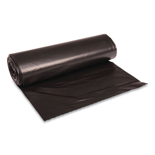 Low Density Repro Can Liners, 45 Gal, 1.6 Mil, 40" X 46", Black, 10 Bags-roll, 10 Rolls-carton