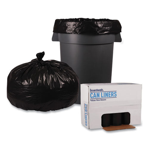 Low Density Repro Can Liners, 60 Gal, 1.6 Mil, 38" X 58", Black, 10 Bags-roll, 10 Rolls-carton