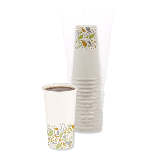 Convenience Pack Paper Hot Cups, 20 Oz, Deerfield Print, 9 Cups-sleeve, 15 Sleeves-carton