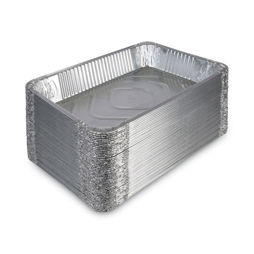 Aluminum Steam Table Pans, Full-size Deep, 3.19" Deep, 12.81 X 20.75, 50-carton