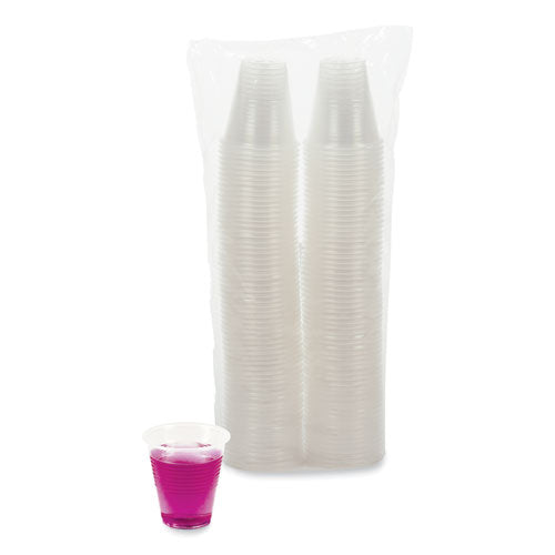 Translucent Plastic Cold Cups, 3 Oz, Polypropylene, 125-pack