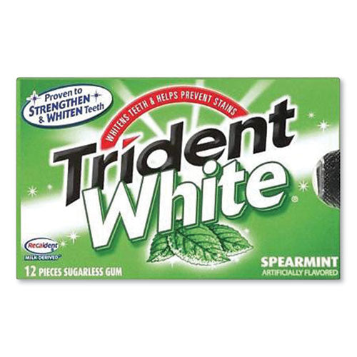 Sugar-free Gum, White Spearmint, 16 Sticks-pack, 9 Packs-box