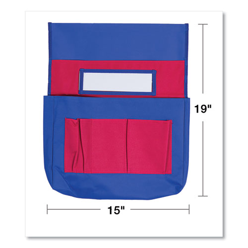 Chairback Buddy Pocket Chart, 15 X 19, Blue-red