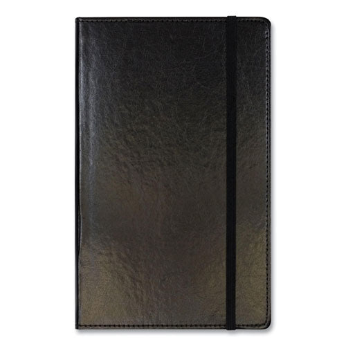 Bonded Leather Journal, Black, 5 X 8.25, 240 Ivory Colored Pages