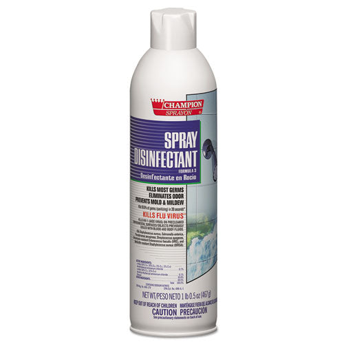 Champion Sprayon Spray Disinfectant, 16.5 Oz Aerosol Spray, 12-carton