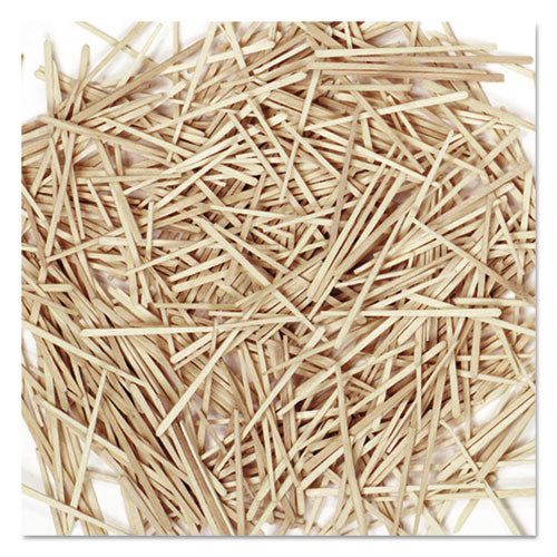 Flat Wood Toothpicks, Natural, 2,500-pack