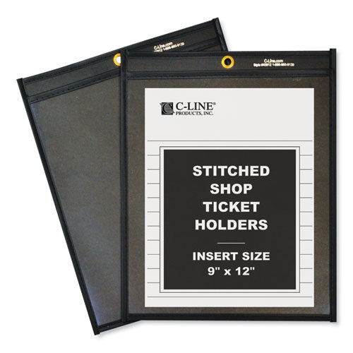 Shop Ticket Holders, Stitched, One Side Clear, 75 Sheets, 9 X 12, 25-box