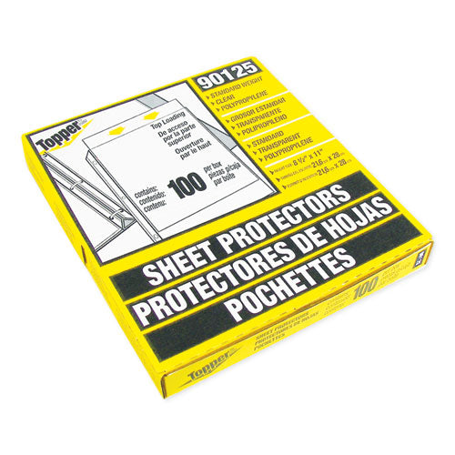 Top-load Polypropylene Sheet Protectors, Standard, Letter, Clear, 2", 100-box