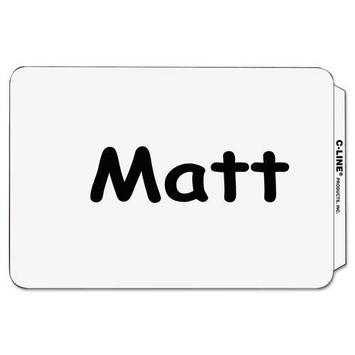 Self-adhesive Name Badges, 3.5 X 2.25, White, 100-box