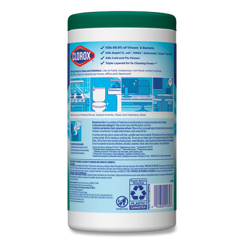 Disinfecting Wipes, Fresh Scent, 7 X 8, Fresh Scent, White, 75-canister, 6 Canisters-carton