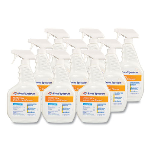 Broad Spectrum Quaternary Disinfectant Cleaner, 32 Oz Spray Bottle, 9-carton