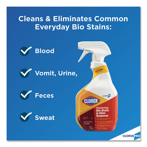 Disinfecting Bio Stain And Odor Remover, Fragranced, 32 Oz Pull-top Bottle
