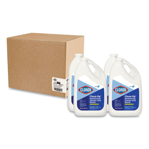 Clean-up Disinfectant Cleaner With Bleach, Fresh, 128 Oz Refill Bottle, 4-carton
