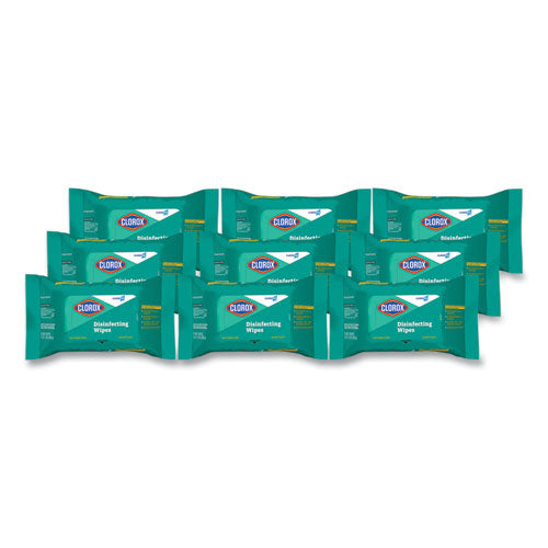 Disinfecting Wipes, On The Go Pack, 7.25 X 7, Fresh Scent, 70-pack, 9 Packs-carton