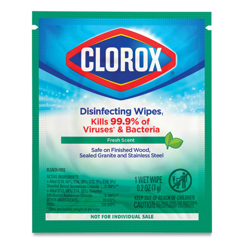 Disinfecting Wipes, Individually Wrapped, Fresh Scent, 7 X 8, 900-carton