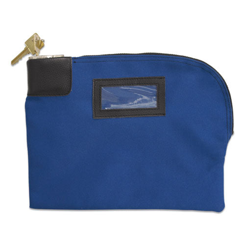 Fabric Deposit Bag, Vinyl, 5.5 X 11, Blue, 3-pack