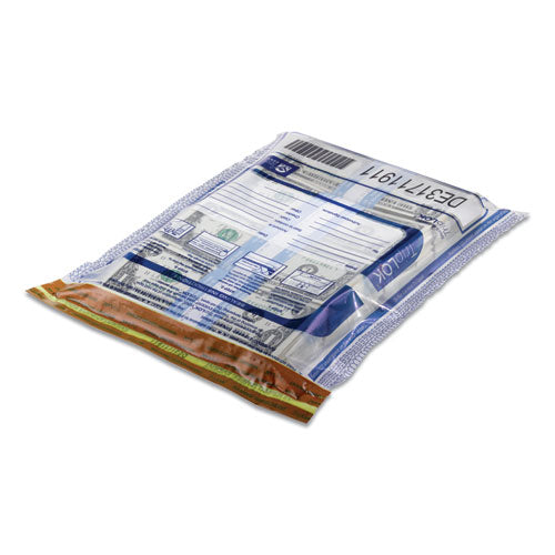 Triplok Series A Tamper-evident Bags, 9 X 12, Clear, 100-pack