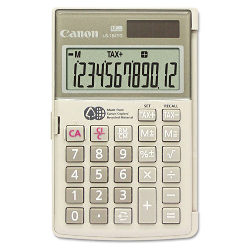 Ls154tg Handheld Calculator, 12-digit Lcd