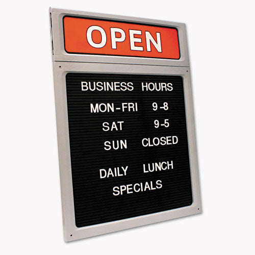 Message-business Hours Sign, 15 X 20.5, Black-red