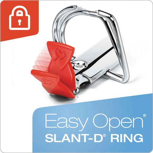 Premier Easy Open Locking Slant-d Ring Binders, 3 Rings, 4" Capacity, 11 X 8.5, Black