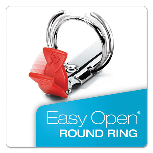 Premier Easy Open Locking Round Ring Binder, 3 Rings, 1.5" Capacity, 11 X 8.5, Black