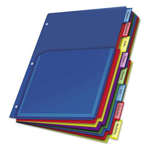 Expanding Pocket Index Dividers, 8-tab, 11 X 8.5, Assorted, 1 Set-pack