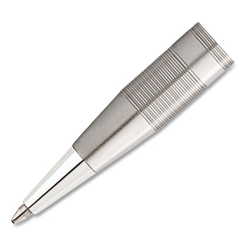Classic Century Twist-action Ballpoint Pen, Retractable, Medium 1 Mm, Black Ink, Satin Chrome Barrel