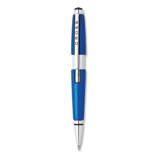 Edge Gel Pen, Retractable, Medium 0.7 Mm, Black Ink, Blue Barrel