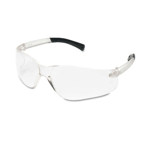 Bearkat Safety Glasses, Wraparound, Black Frame-clear Lens, 12-box