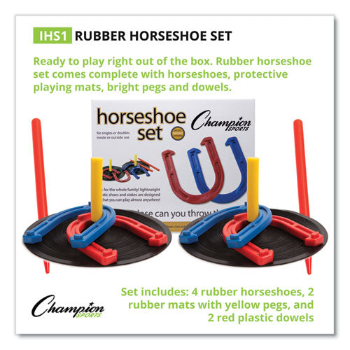 Indoor-outdoor Rubber Horseshoe Set