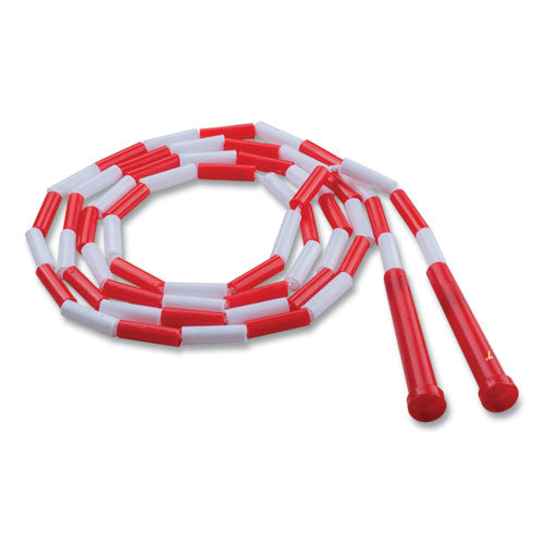 Segmented Plastic Jump Rope, 7 Ft, Red-white