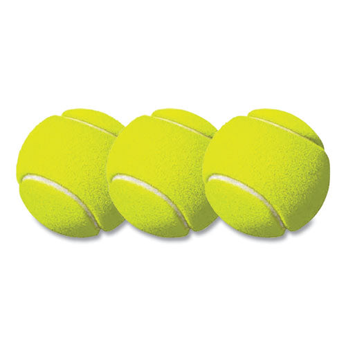 Tennis Balls, 2.5" Diameter, Yellow, 3-pack