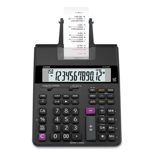 Hr200rc Printing Calculator, Black-red Print, 2.4 Lines-sec