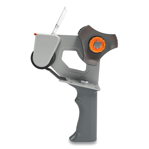 Pistol Grip Packing Tape Dispenser, 3" Core, For Rolls Up To 2" X 110 Yds, Gray-orange