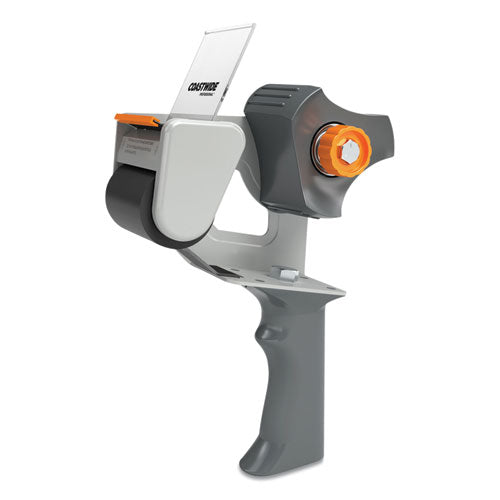 Pistol Grip Packing Tape Dispenser, 3" Core, For Rolls Up To 2" X 110 Yds, Gray-orange