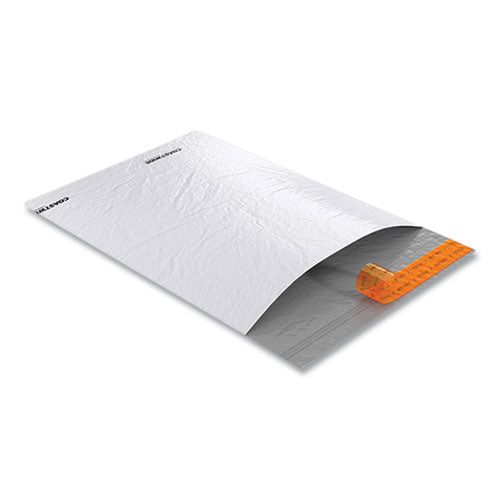Self-sealing Poly Mailer, Square Flap, Self-adhesive Closure, 9 X 12, White, 500-carton