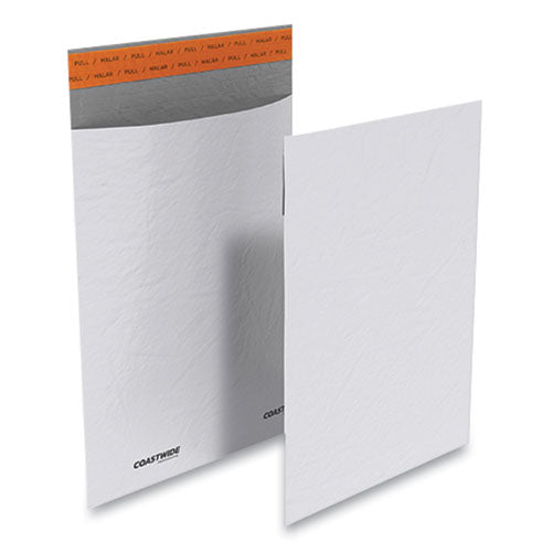 Self-sealing Poly Mailer, Square Flap, Self-adhesive Closure, 9 X 12, White, 500-carton