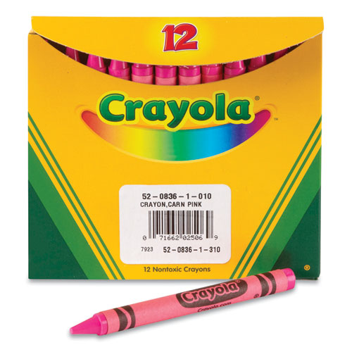 Bulk Crayons, Carnation Pink, 12-box